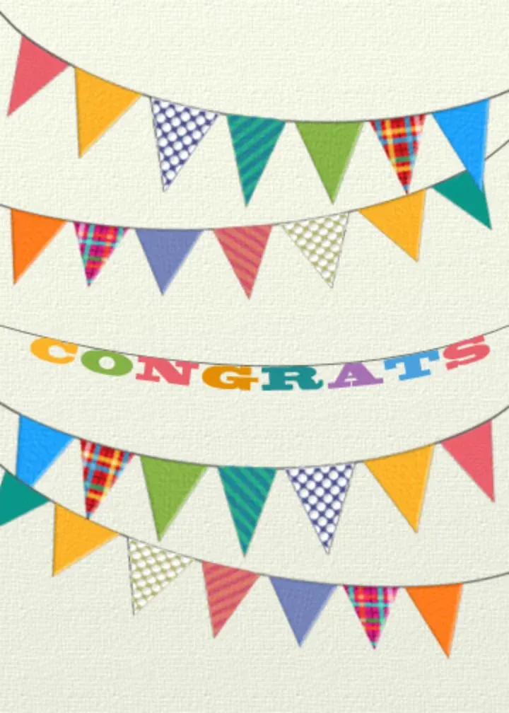 Congrats Banner card front