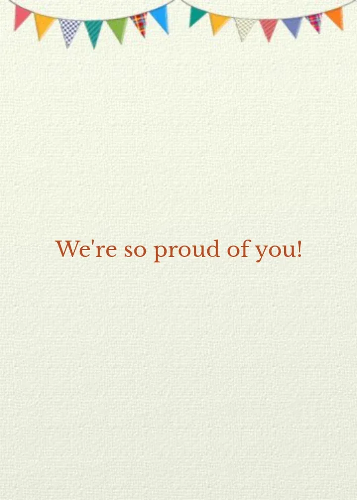 Congrats Banner card inside right