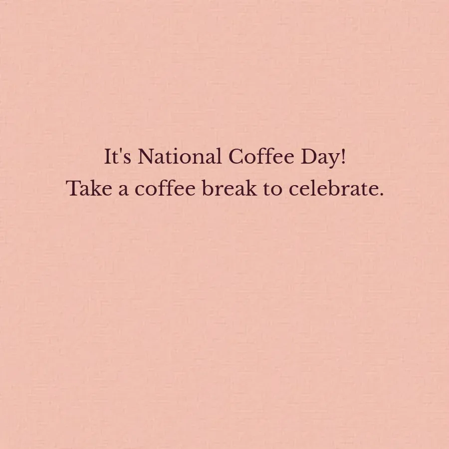 Coffee To Go card inside right