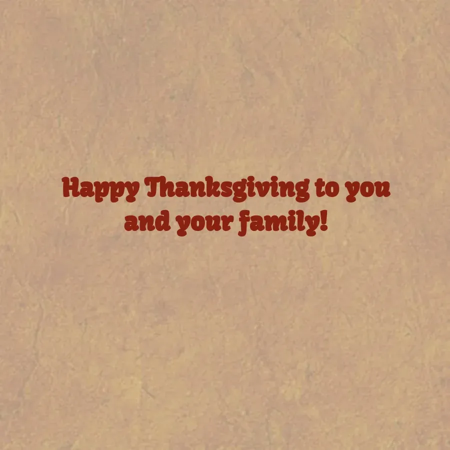 Thanksgiving Wishes card inside right