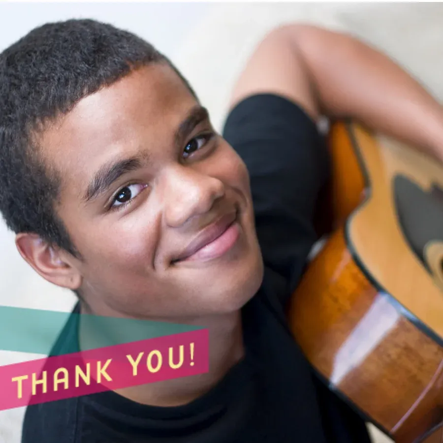 Thank You Photo Banner card front