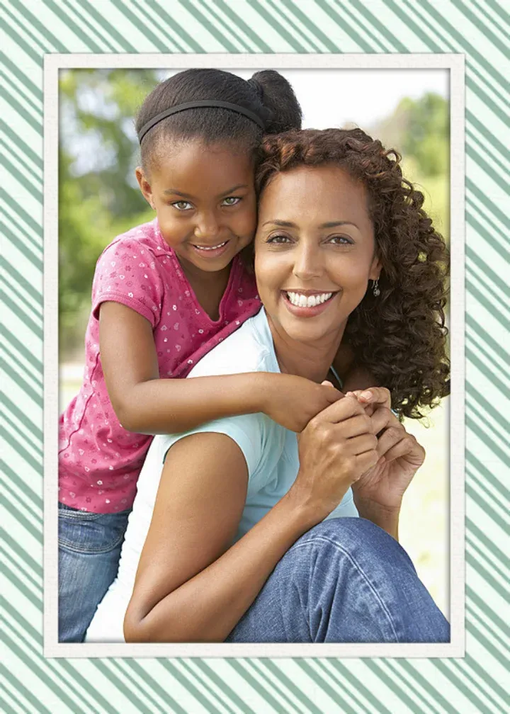 Striped Just Because card front