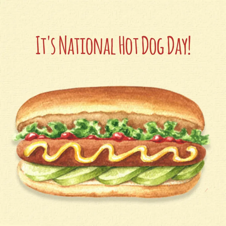 National Hot Dog Day | Jul 15 card front