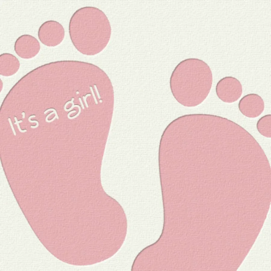 Baby Feet (Girl) card front