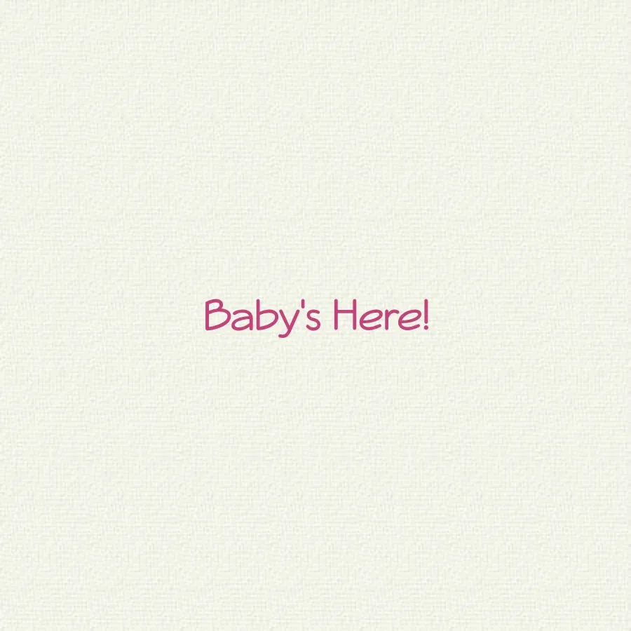 Baby Feet (Girl) card inside right