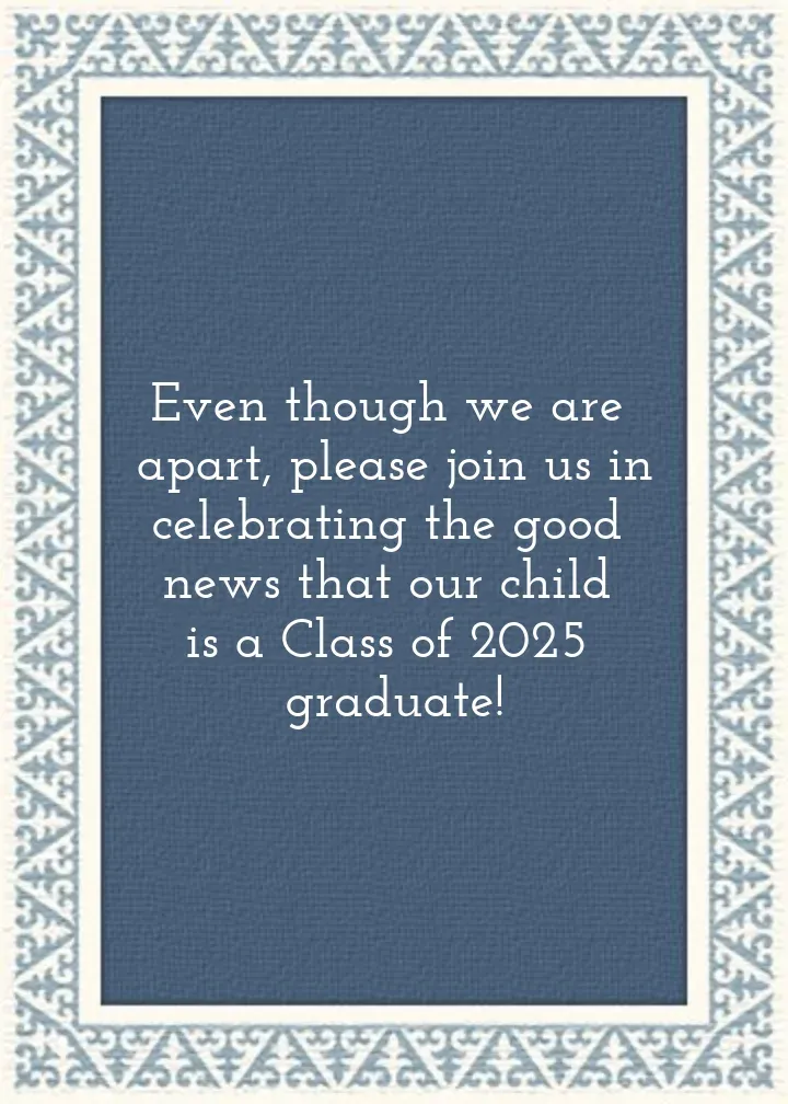 Graduation Photo Frame card inside right