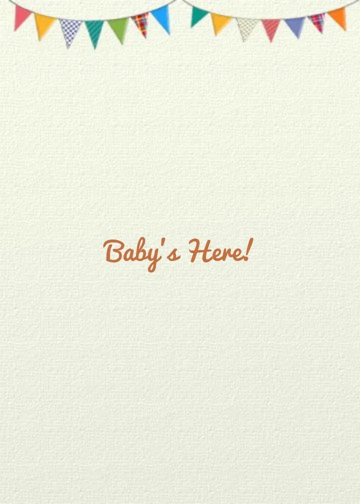 Baby Banner card inside right