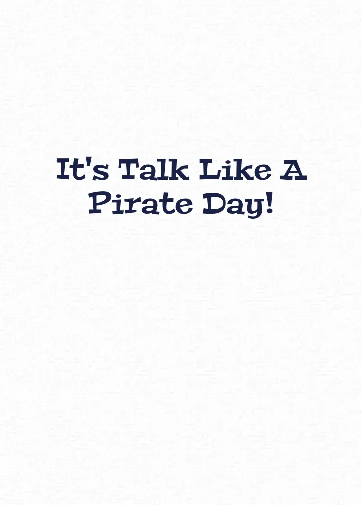 Talk Like a Pirate Day card inside right