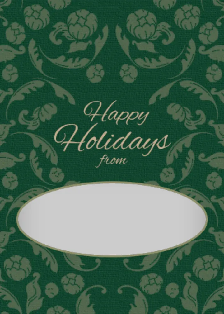 Green Custom Logo Holiday card front