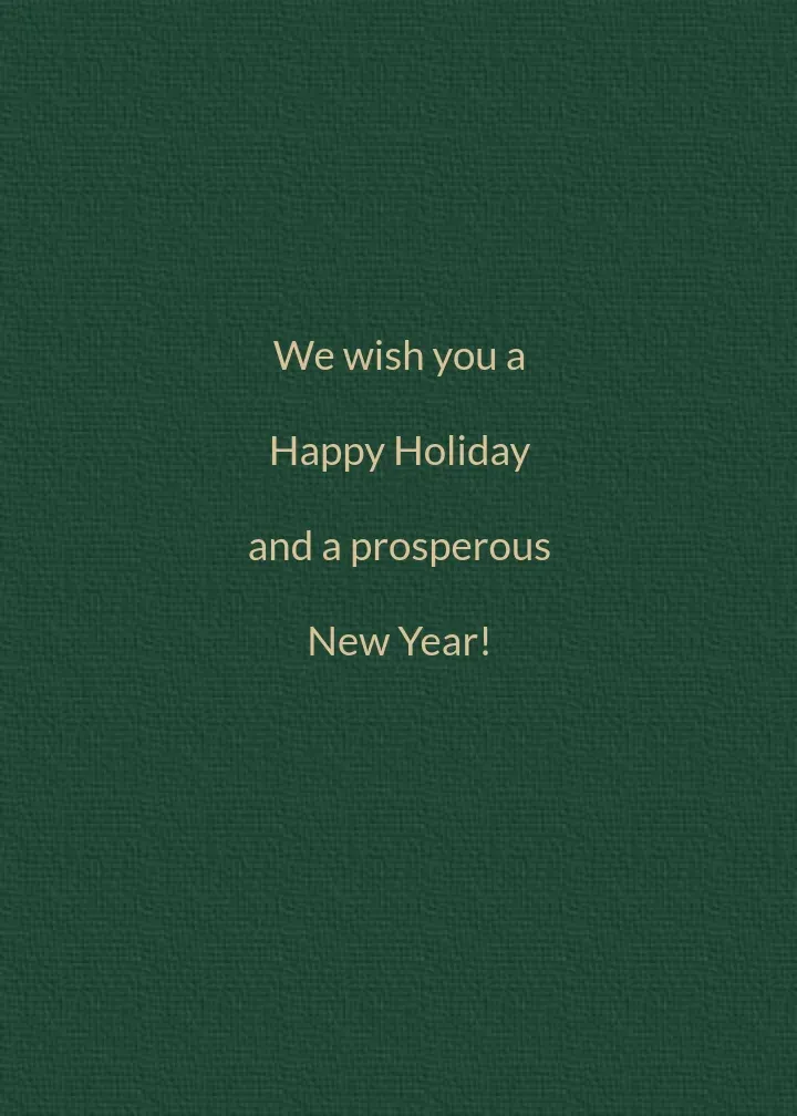 Green Custom Logo Holiday card inside right