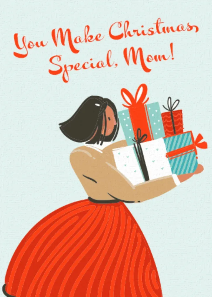 You Make Christmas Special, Mom! card front
