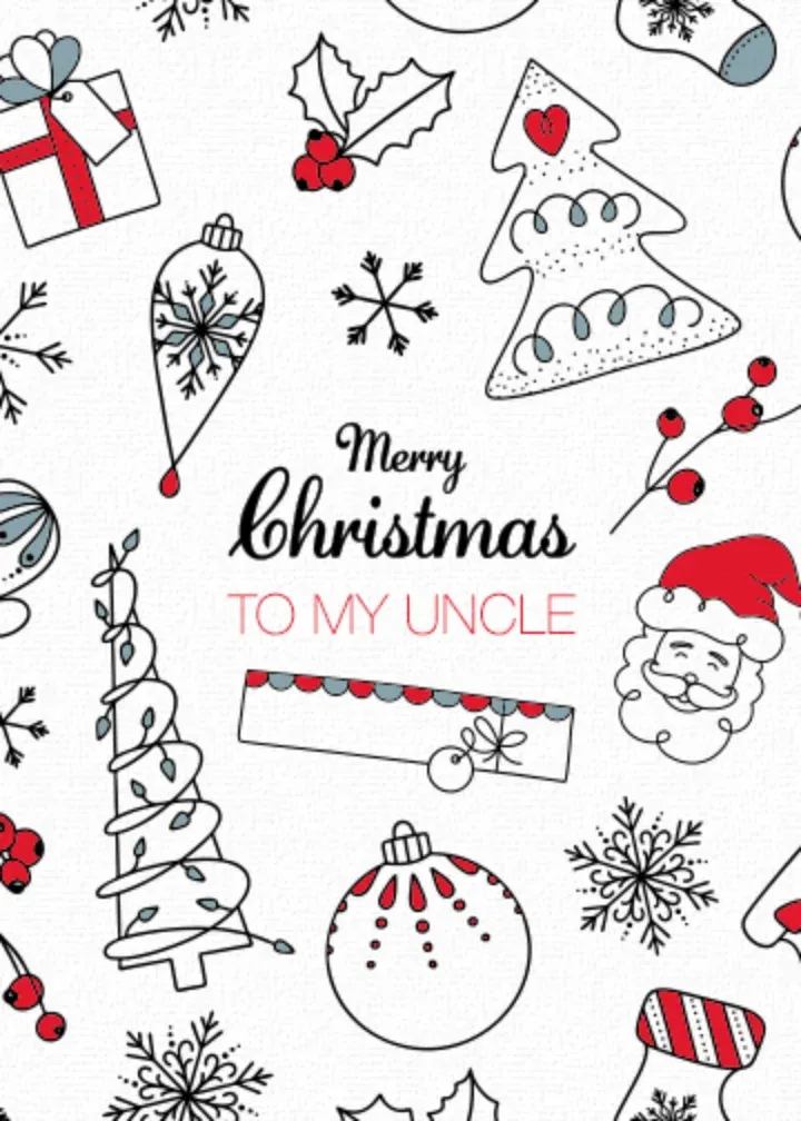 Merry Christmas to my Uncle card front