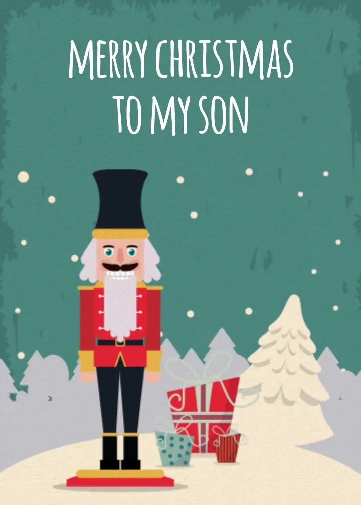 Merry Christmas to my Son card front