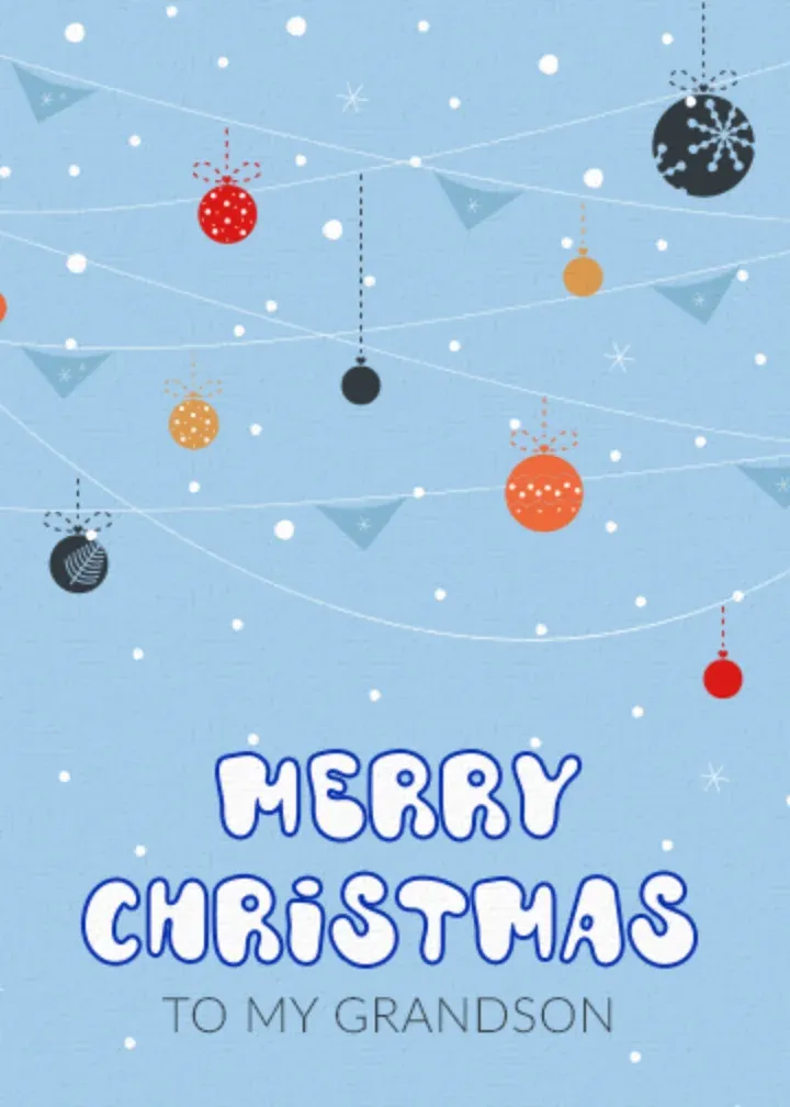 Merry Christmas to my Grandson card front