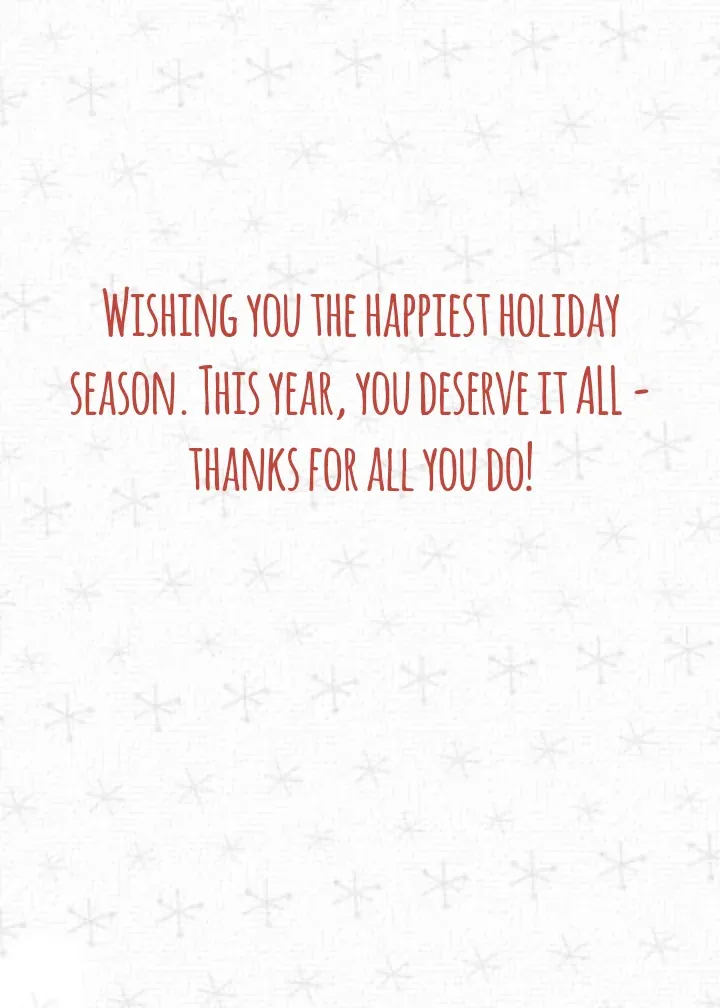 Merry Christmas, Teacher card inside right