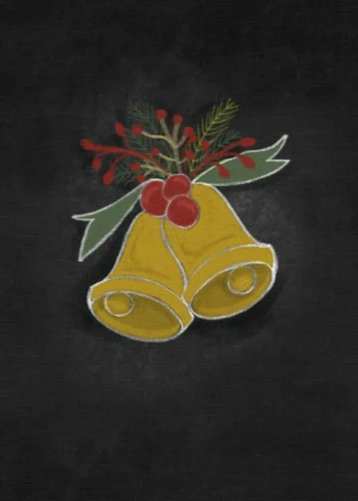 Festive Christmas Chalkboard card inside left