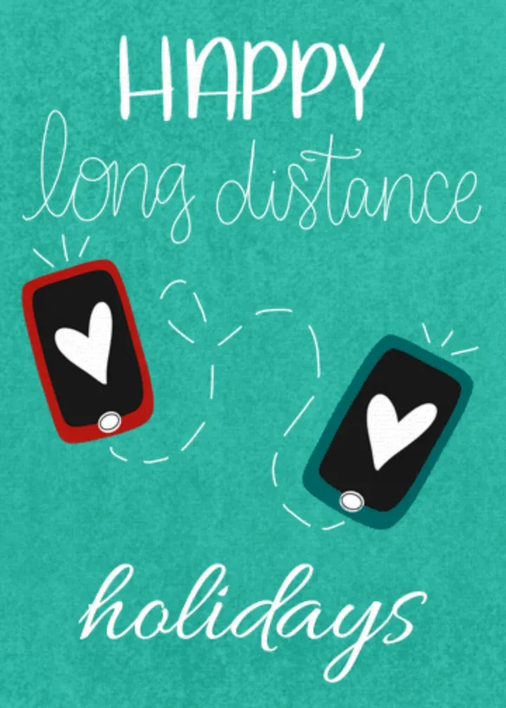 Teacher Long Distance Holidays card front