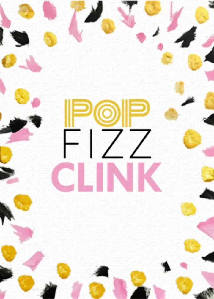 Pop Fizz Clink New Year card front