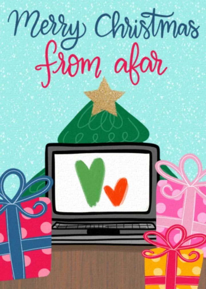 Merry Christmas From A Distance card front
