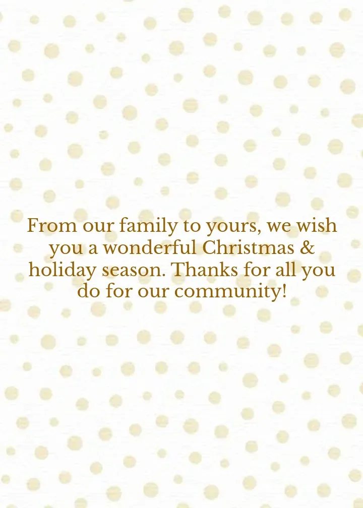 Gold Poinsettia Thank You card inside right