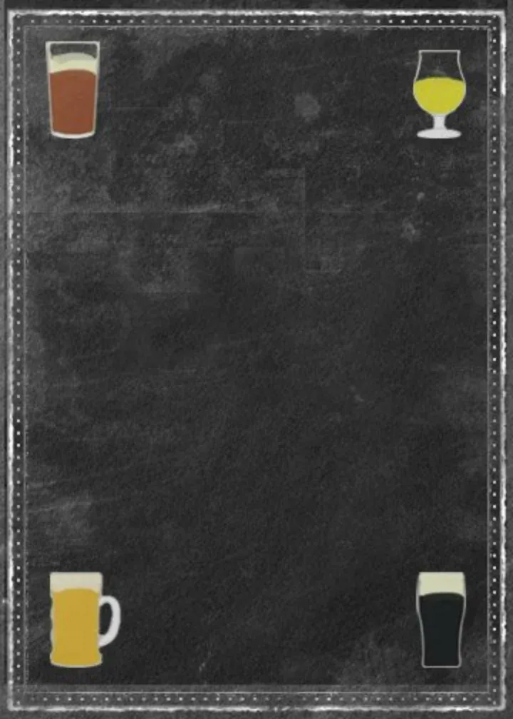 Chalkboard Beer card inside left