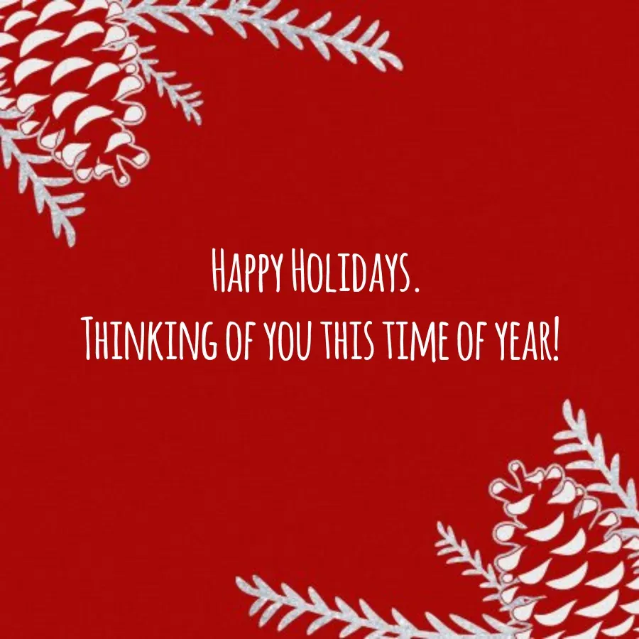 Pine Cones card inside right