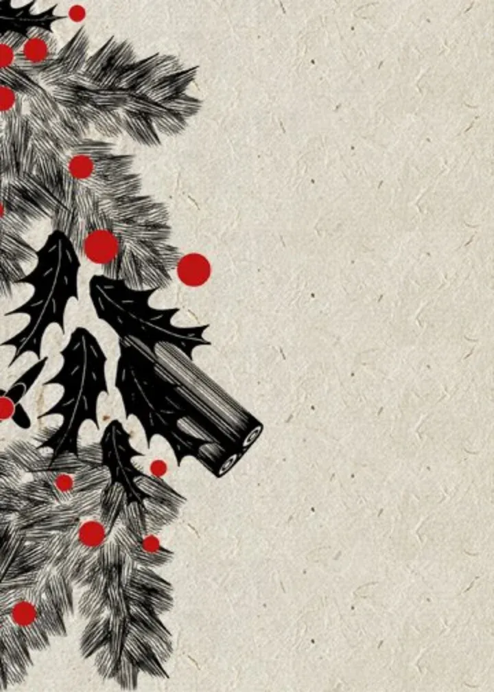 Thank You Holiday Wreath card inside left