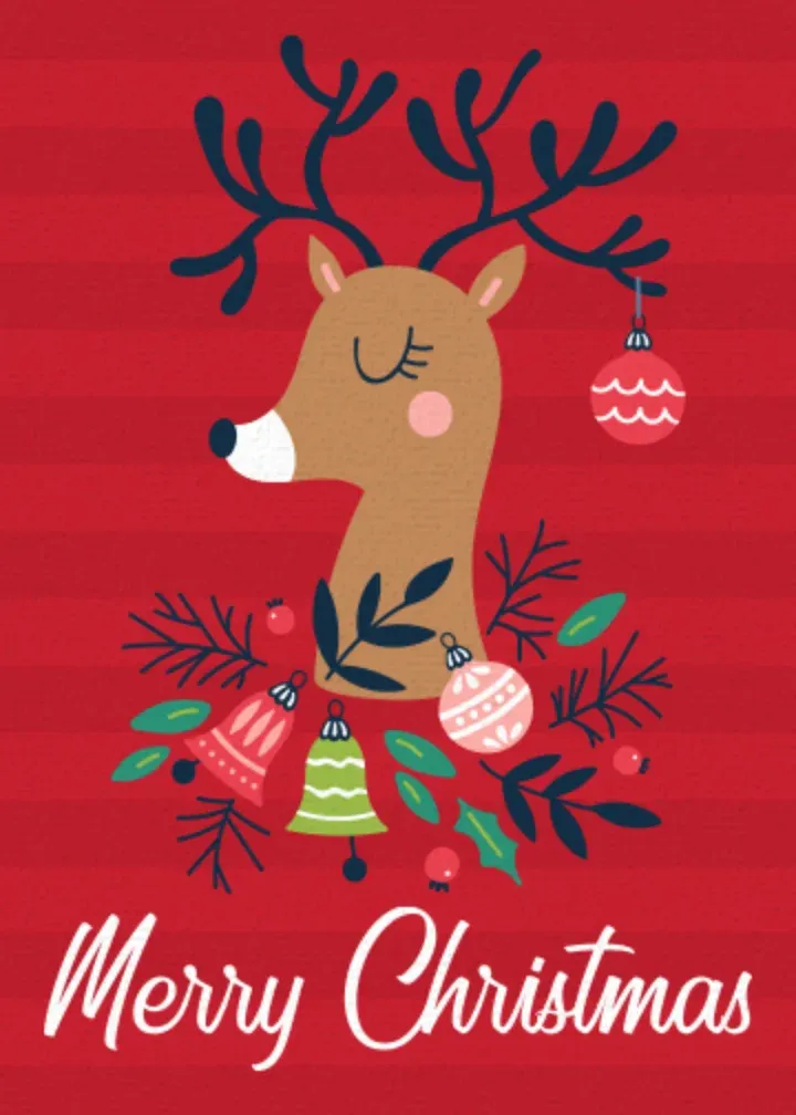 Fancy Reindeer card front