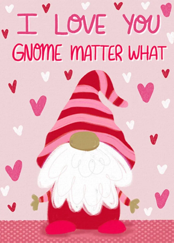 Valentine's Gnome card front