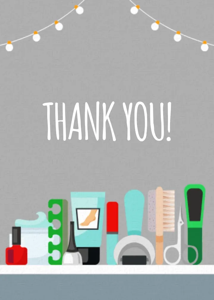 Thank You Nail Salon card front