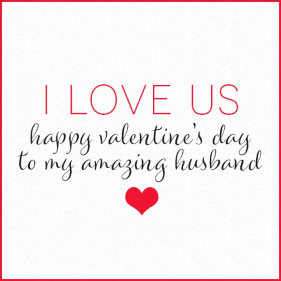 I Love Us Husband card front