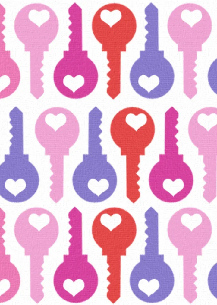 Key to My Heart card inside left