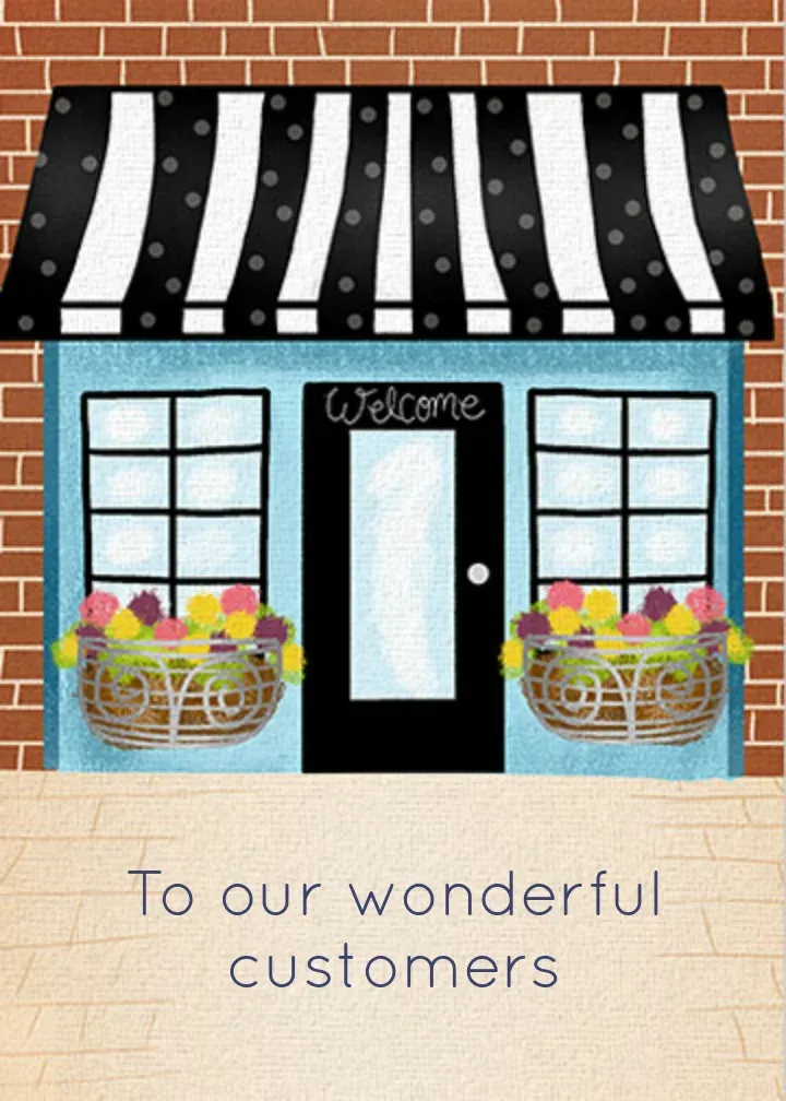 Thank You To Our Customers card front