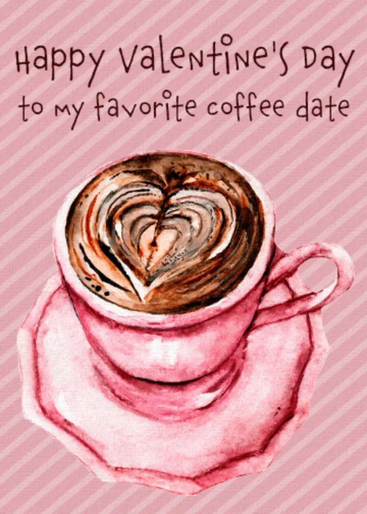 Valentine Coffee card front