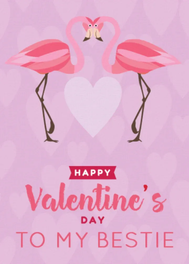 Happy Valentine's Day, Bestie card front