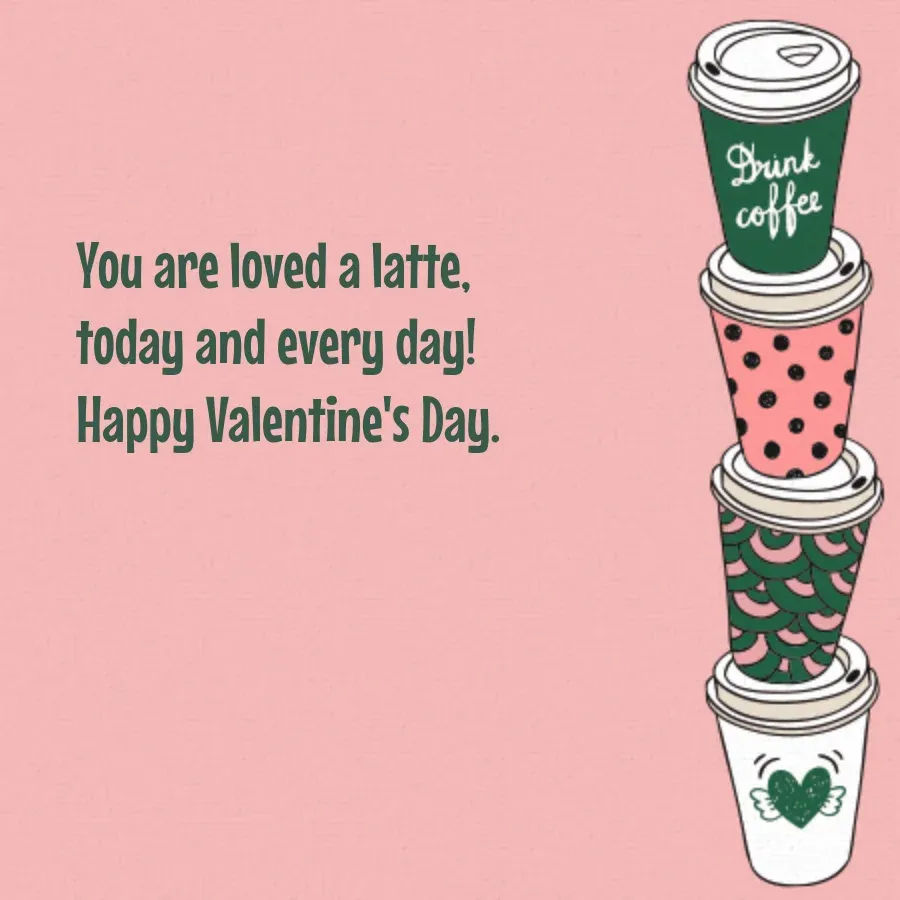 You Are Loved A Latte card inside right