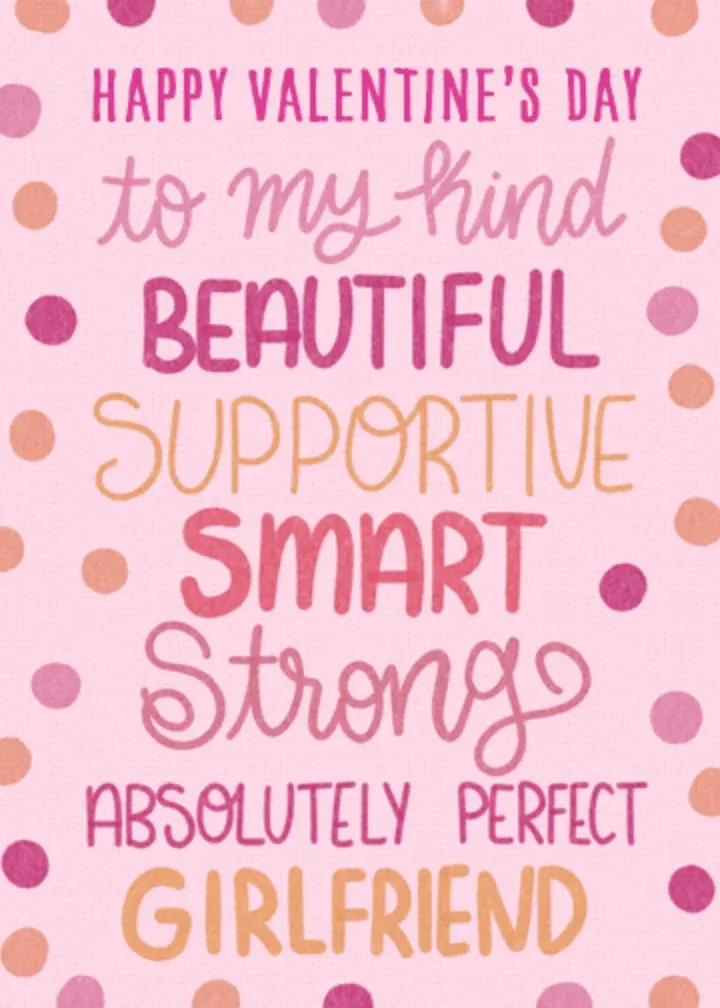 Girlfriend Valentine card front
