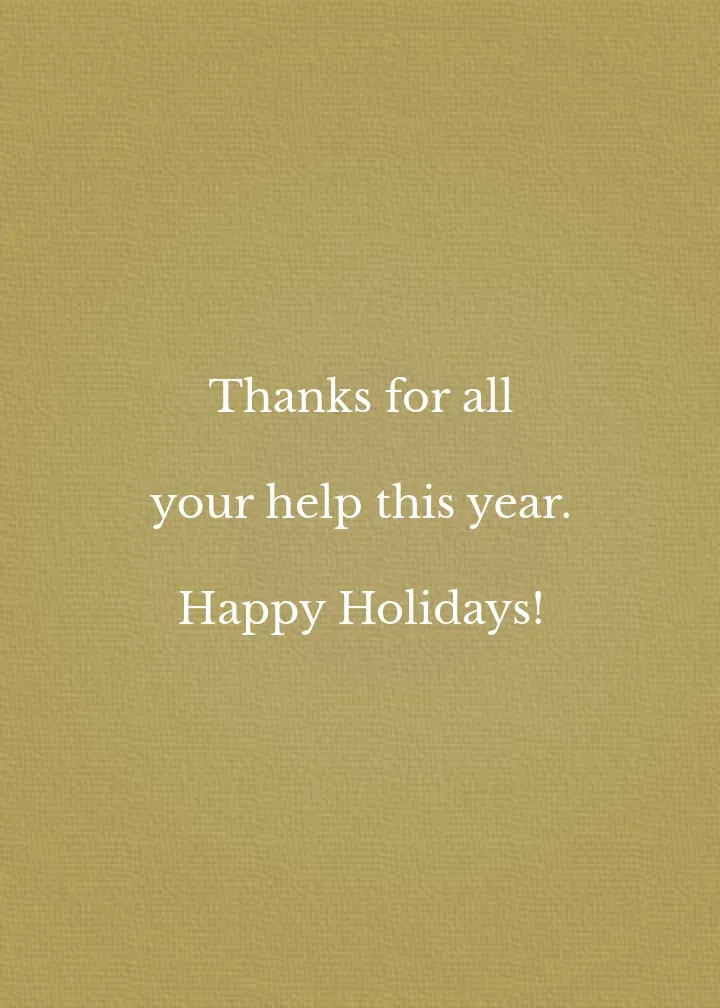 Gold Snowflake Thanks card inside right