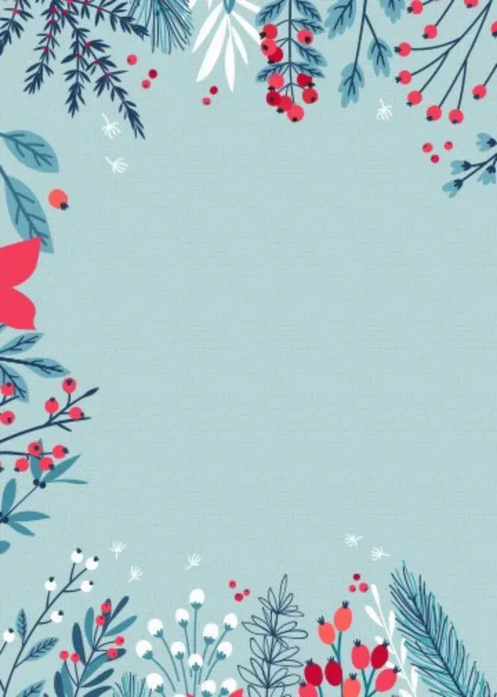 Illustrated Holiday Thanks card inside left