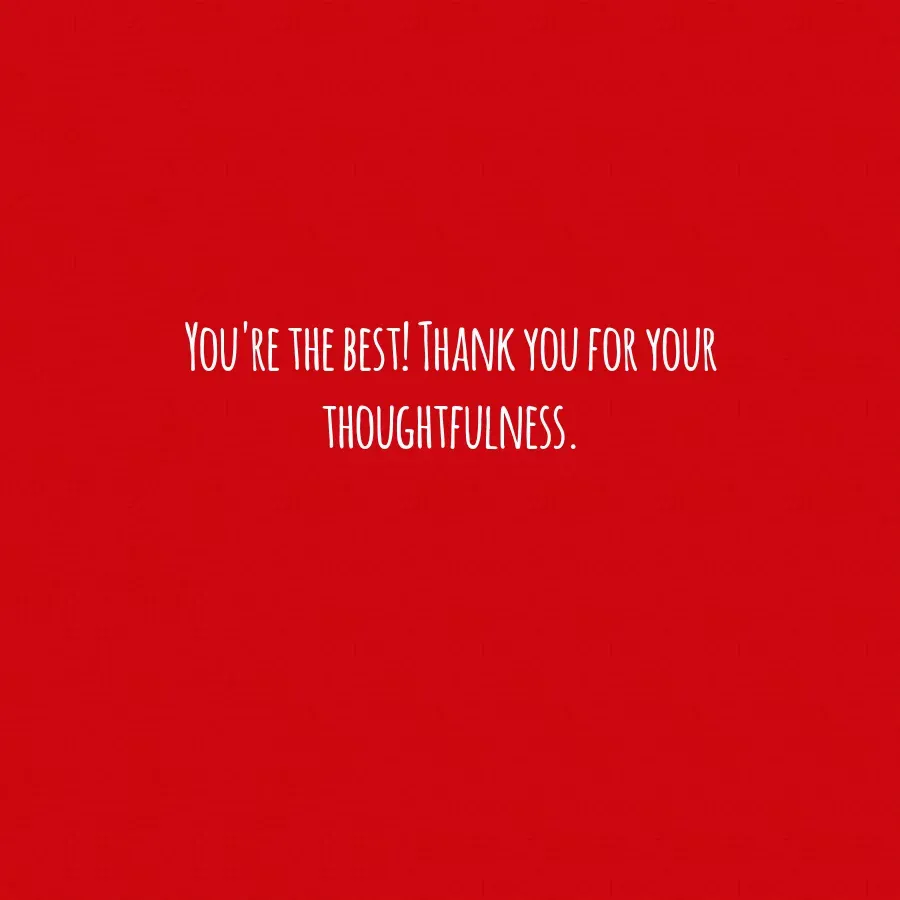 Cozy Holiday Thanks card inside right