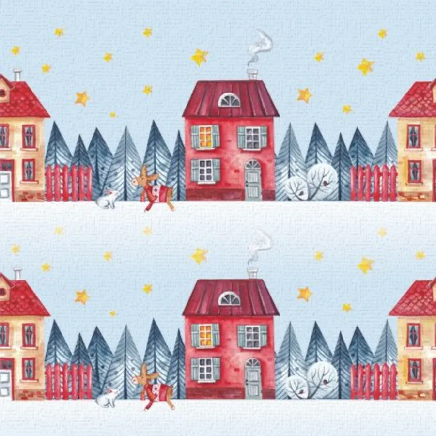 Winter Holiday Thanks card inside left