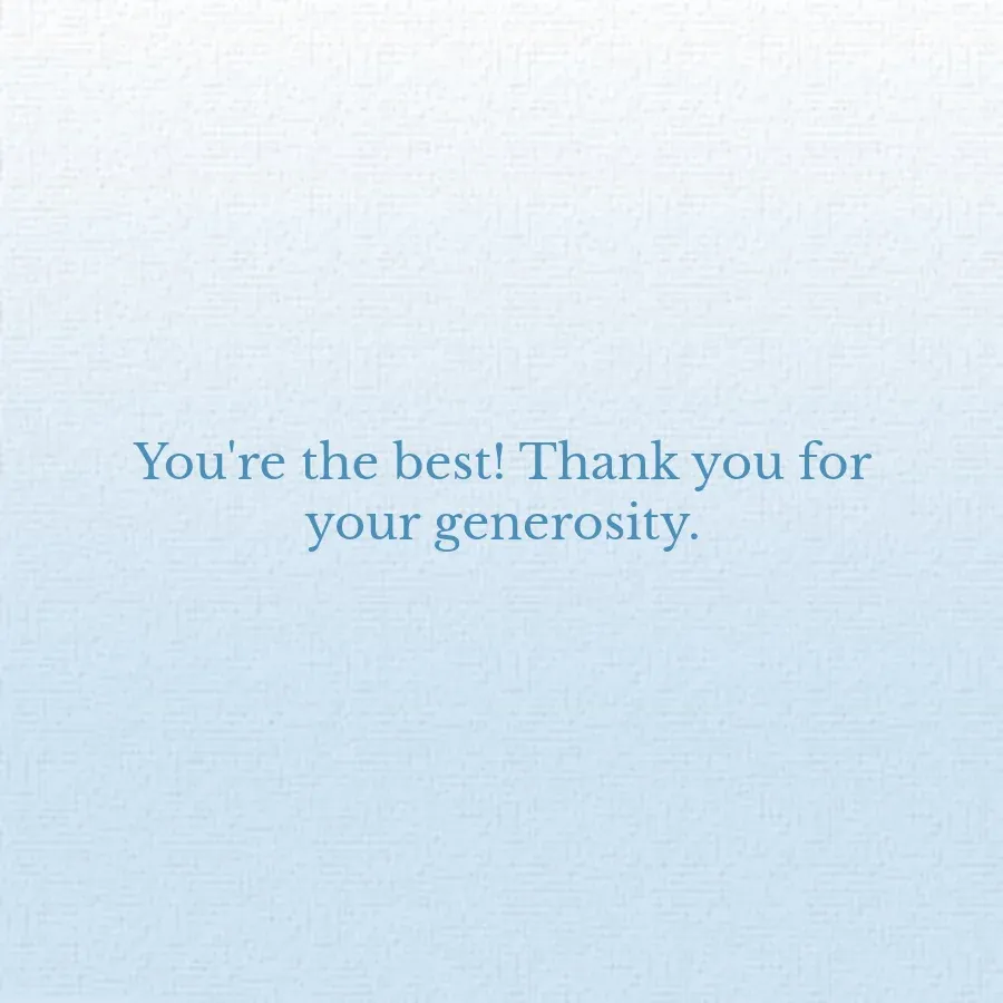 Winter Holiday Thanks card inside right