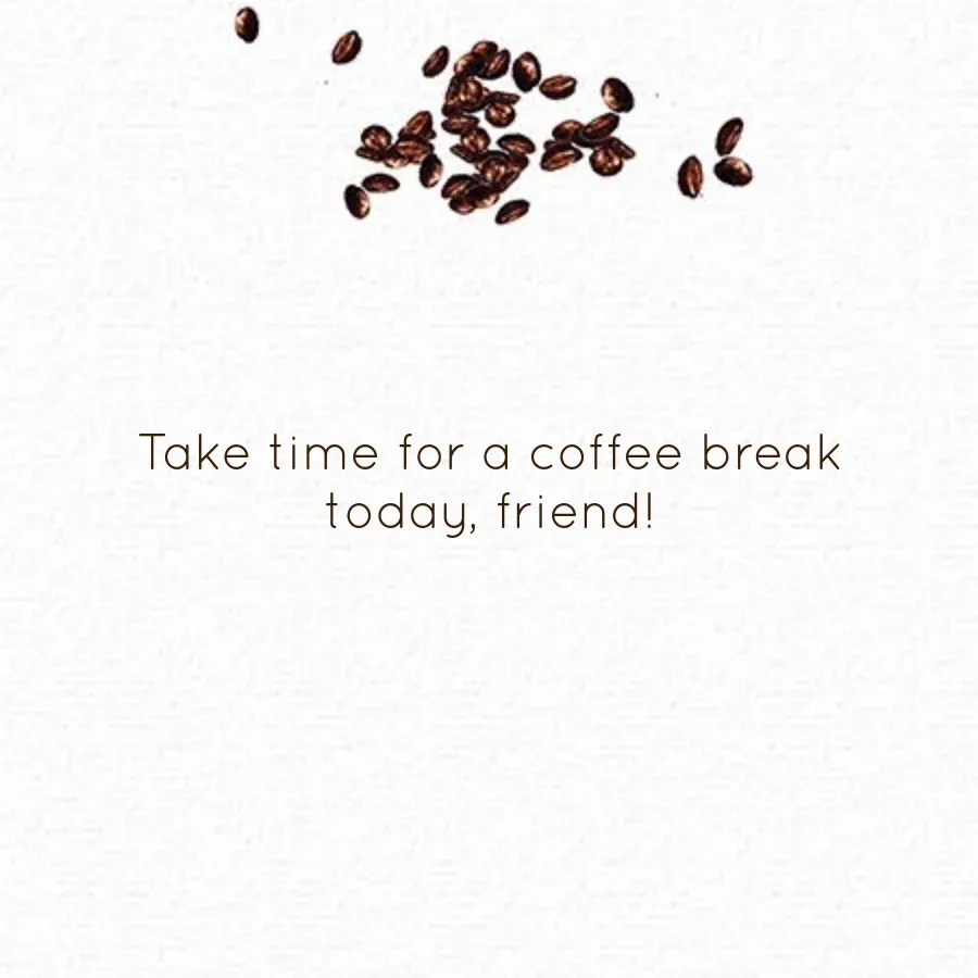 Coffee Beans card inside right