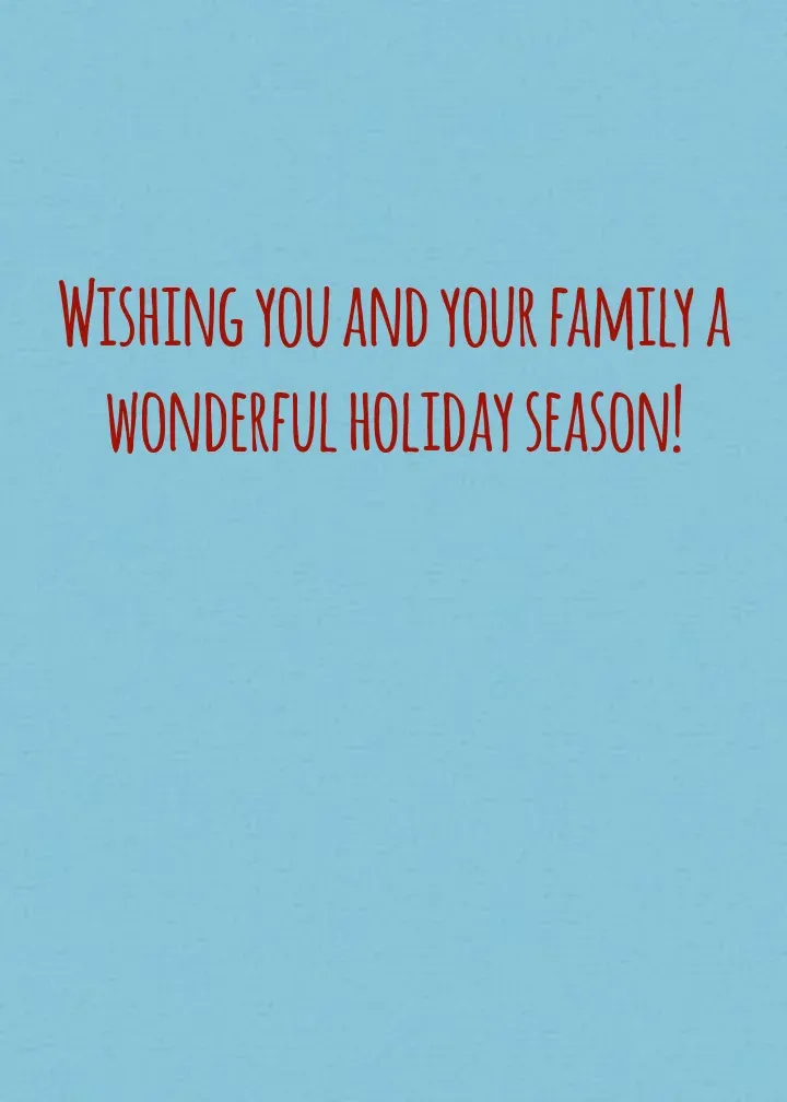 Holiday Snowy House card inside right