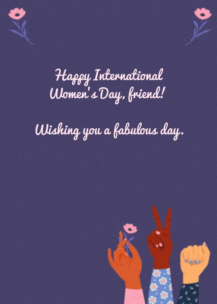 From One Woman To Another card inside right