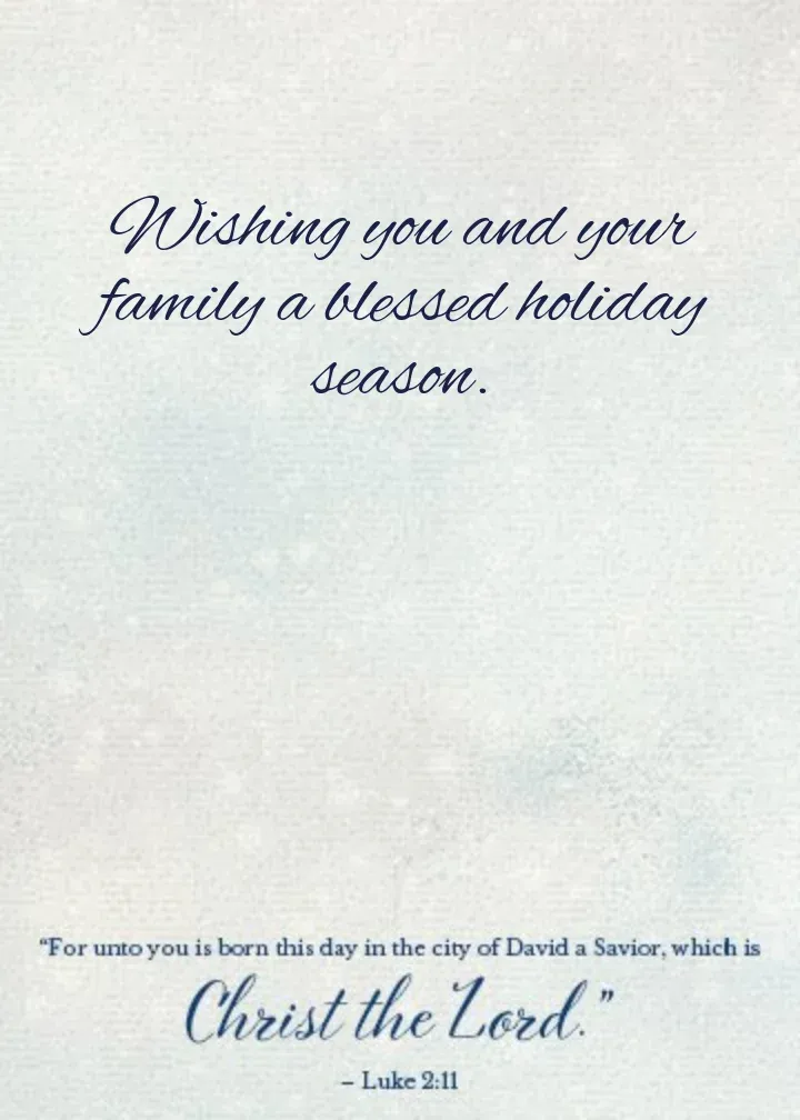 The Holy Family card inside right