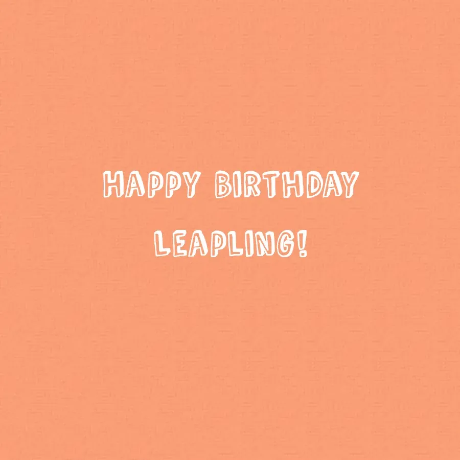 Watercolor Leap Day card inside right