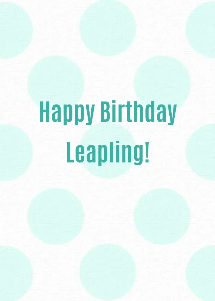 Happy Leap Day card inside right