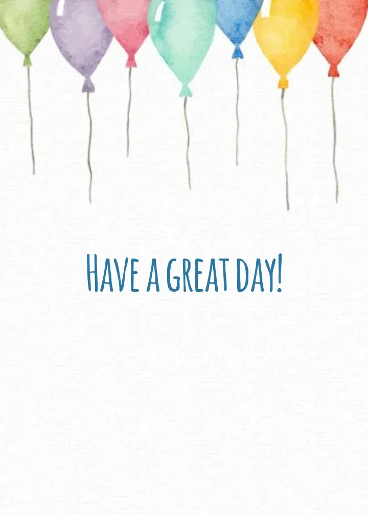 Leap Day Rainbow Balloons card inside right