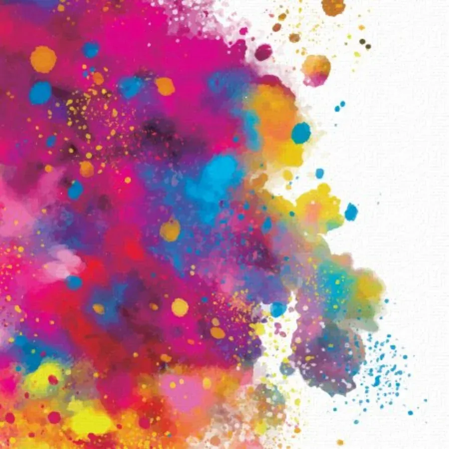 Holi Paint Burst card inside left